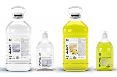 MARVEL Лимон 5л канистра Средство для мытья посуды с ароматом лимона ТМ CleanBox Vortex